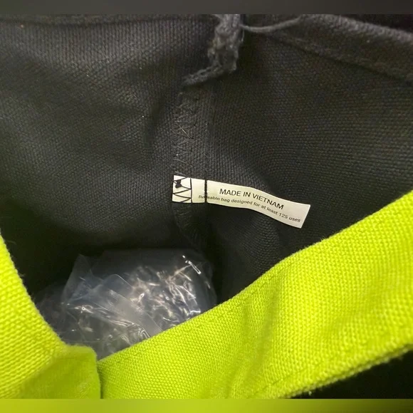 Trader Joe's Mini Canvas Tote Bag Set - Black and Purple (2) - Picture 7 of 12